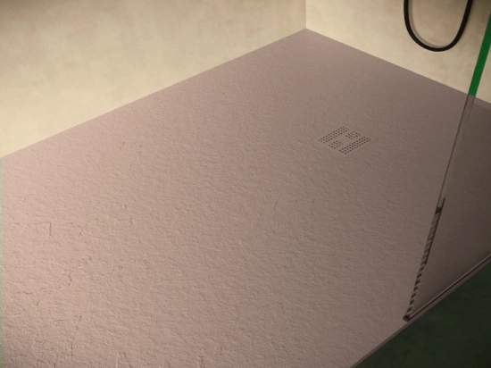 Receveur de douche grande taille Extra plat, Largeur 60 à 240 cm x 60 à 140 cm, dix couleurs aux choix, Résine anti glissant PN22, finition ardoise, LIVRAISON OFFERTE et rapide